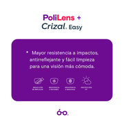 VDV Micas PoliLens + Crizal Easy