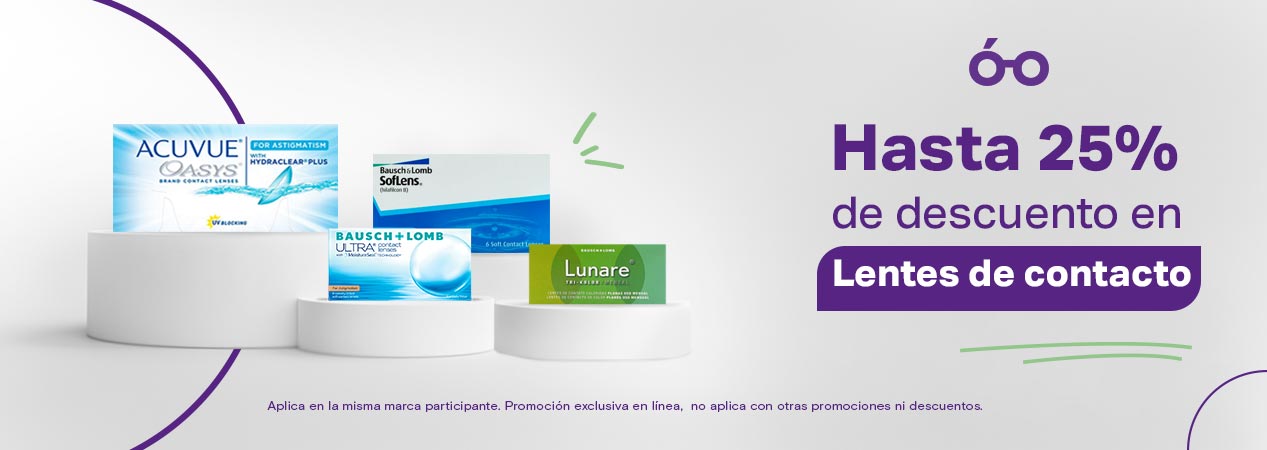 Slide principal PC 25 Descuento Lentes Contacto