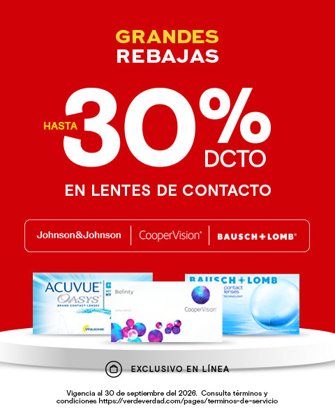 30 de descuento en lentes de contacto
