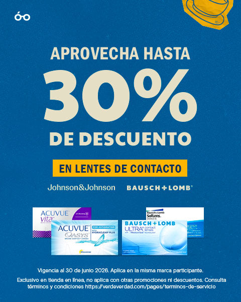 30 de descuento en lentes de contacto