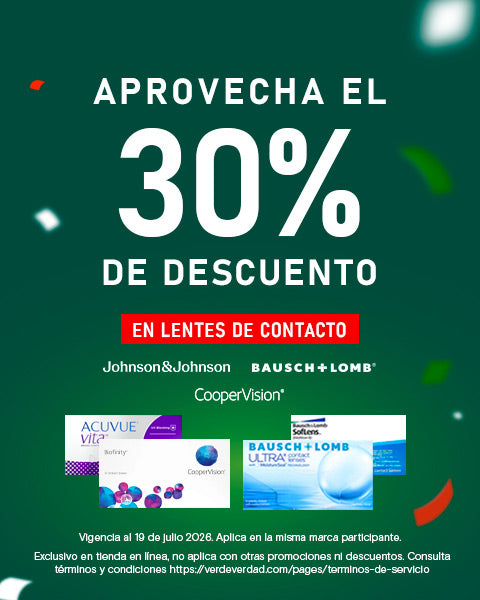 30 de descuento en lentes de contacto
