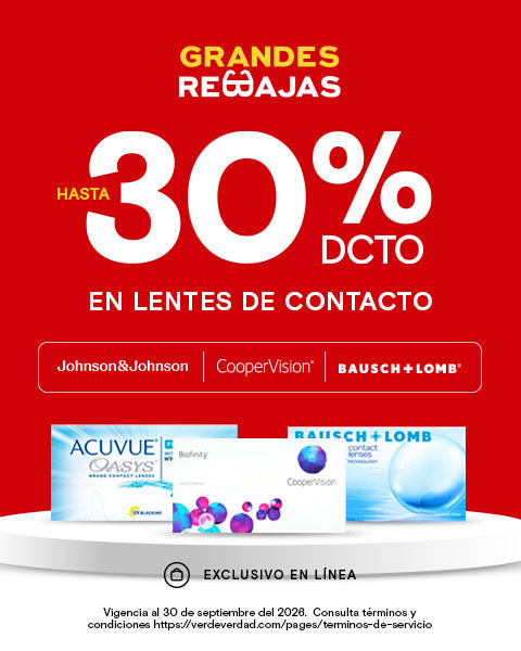 30% de descuento en lentes de contacto