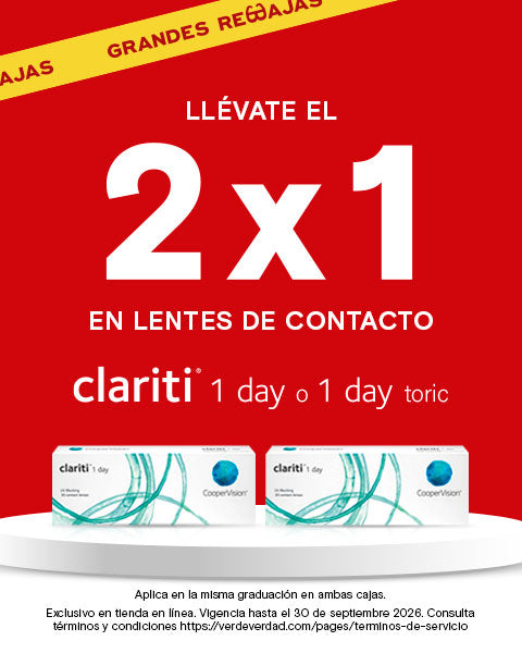 2x1 en lentes de contacto Clariti