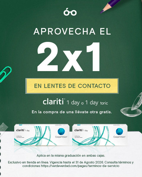2x1 en lentes de contacto Clariti