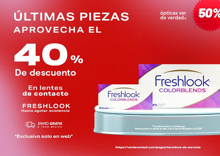 VDV Lentes de Contacto 40 Descuento Freshlook