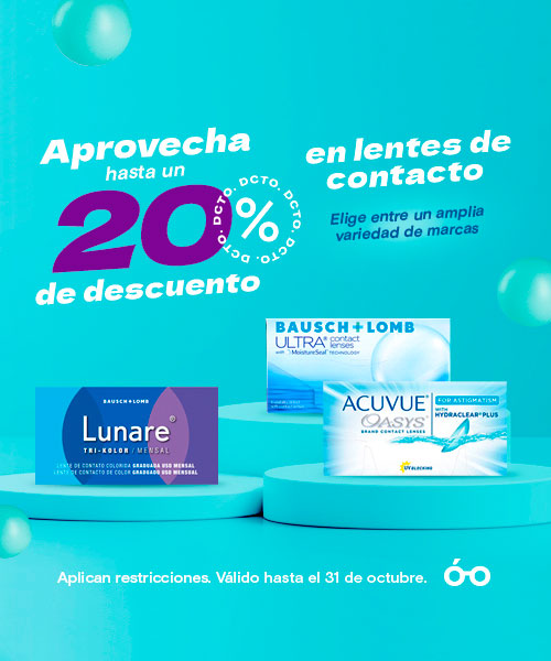 Aprovecha descuento en lentes de conctacto